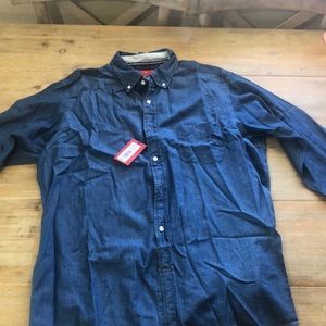 NWT! Men’s, Cremieux, Denim Long Sleeved, Button Up Shirt! Size XL.